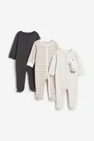 3-pack Cotton Pajama Jumpsuits
