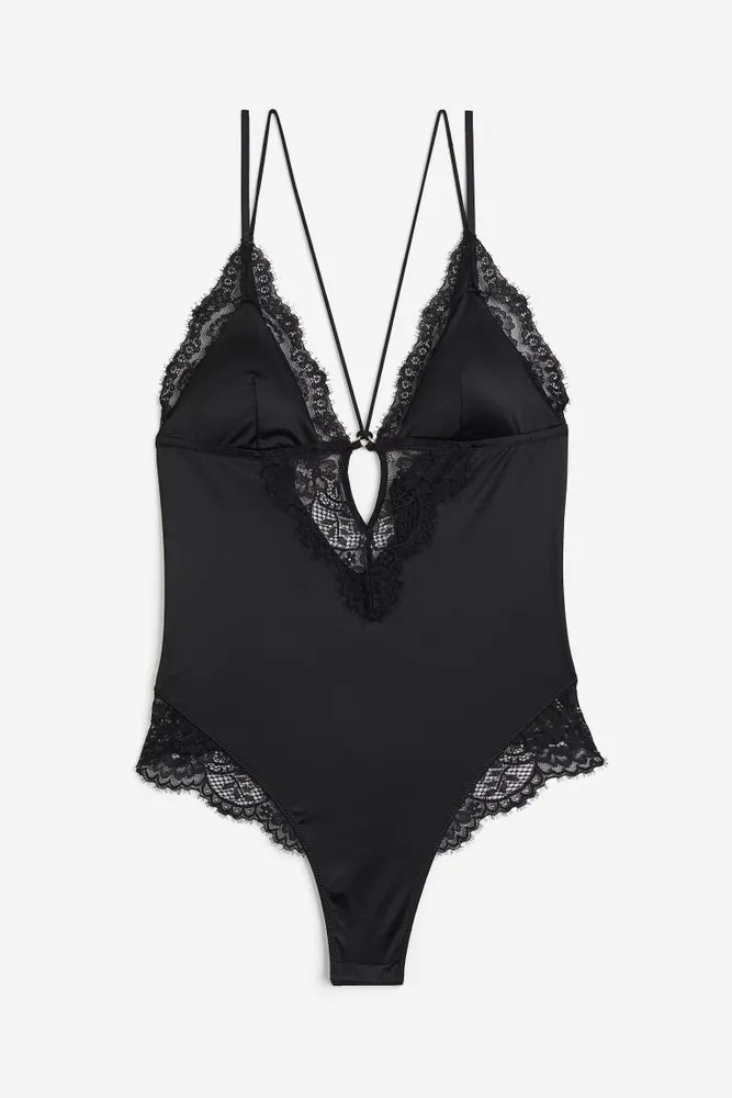 H&M Padded-cup Lace Bodysuit