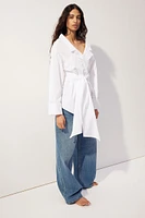 Poplin Wrap Blouse