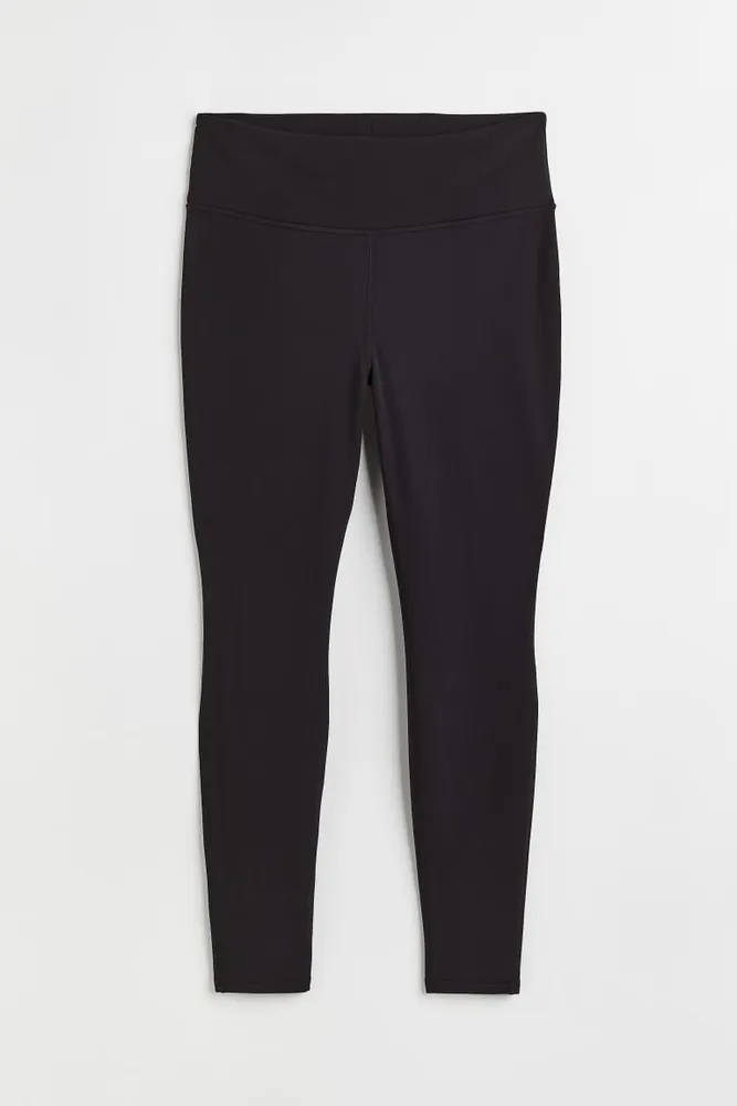 DryMove™ Warm pocket-detail sports tights - Black - Ladies