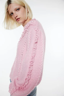 Lace-trimmed Sweater