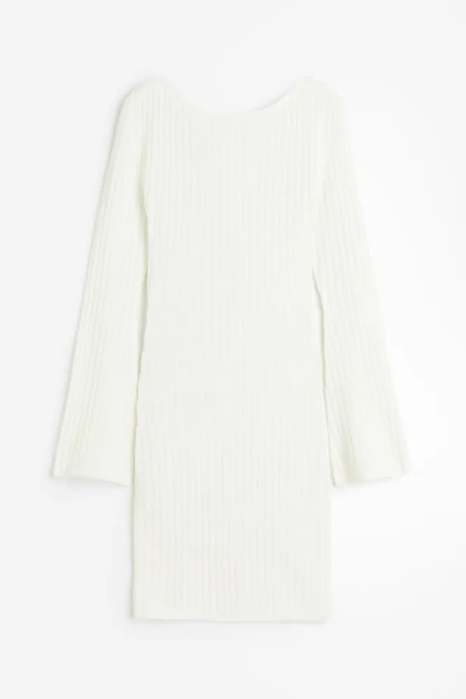 Twist-detail Rib-knit Dress