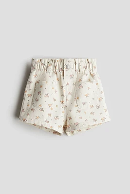 Patterned Twill Shorts