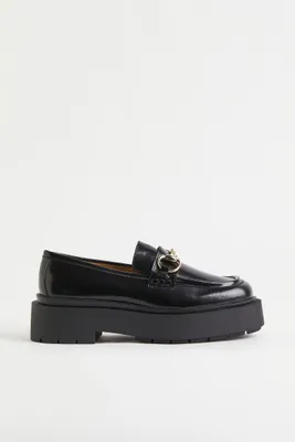 Chunky leather loafers