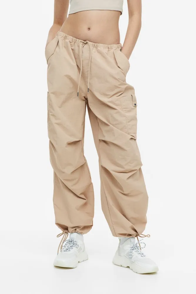 Nylon parachute trousers - Apricot - Ladies