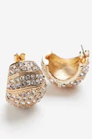 Wide Rhinestone Earrings