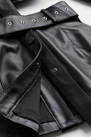 Cut-out Leather Blazer