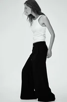 Wide-cut Pull-on Pants