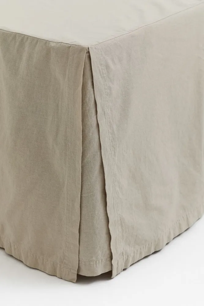 Linen-blend Twin Bedskirt
