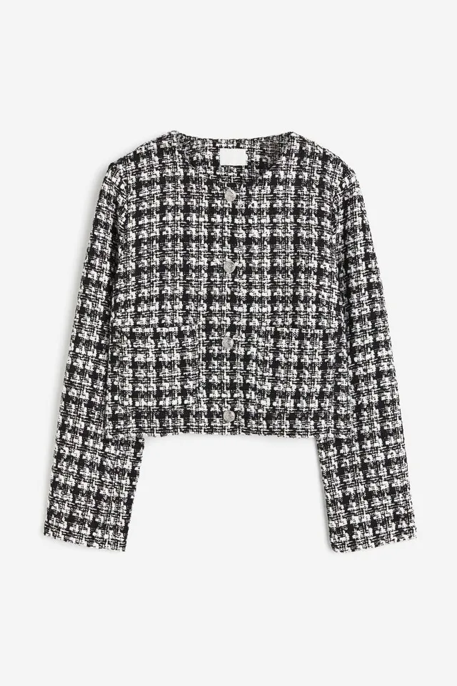 Bouclé Mockneck Coat