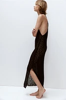 Twist-detail Crochet-look Dress