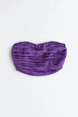 Pleated Bandeau Crop Top