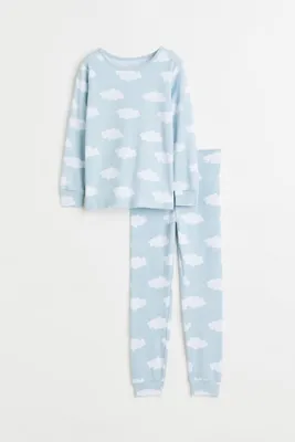 Printed Cotton Jersey Pajamas