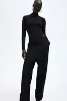 Mock Turtleneck Thong Bodysuit