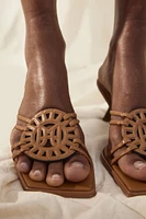 Heeled Sandals with Monogram