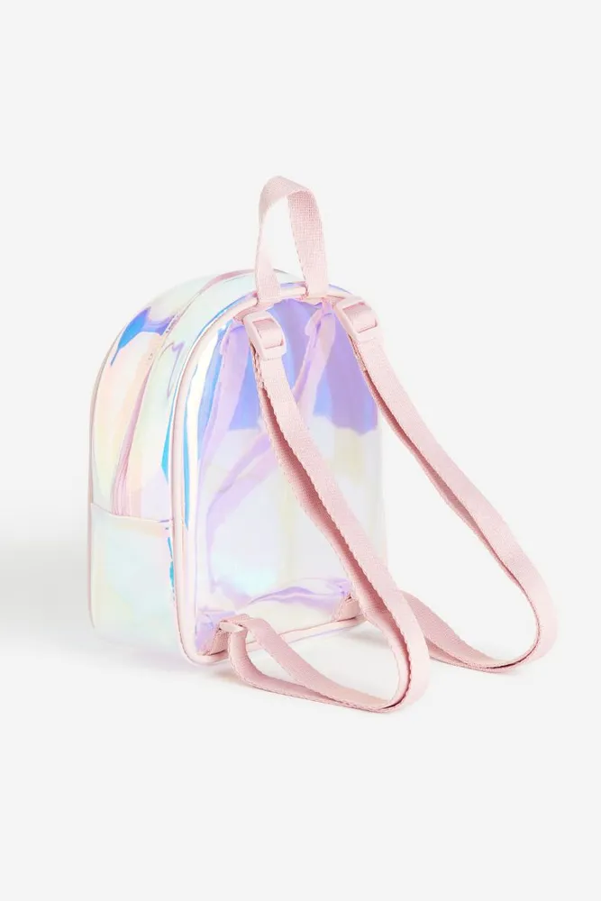 Iridescent Backpack with Appliqués
