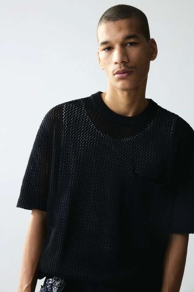 Loose Fit Hole-knit T-shirt