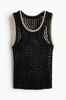 Hole-knit Tank Top