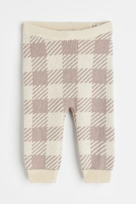 Jacquard-knit Cotton Leggings