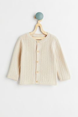 Cable-knit Cotton Cardigan