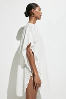 Beach Kaftan with Eyelet Embroidery