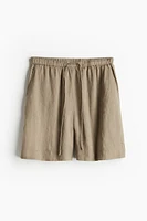 Linen Pull-on Shorts
