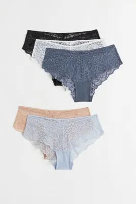Lot de 5 culottes Hipster en dentelle