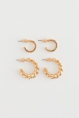 2 Pairs Hoop Earrings
