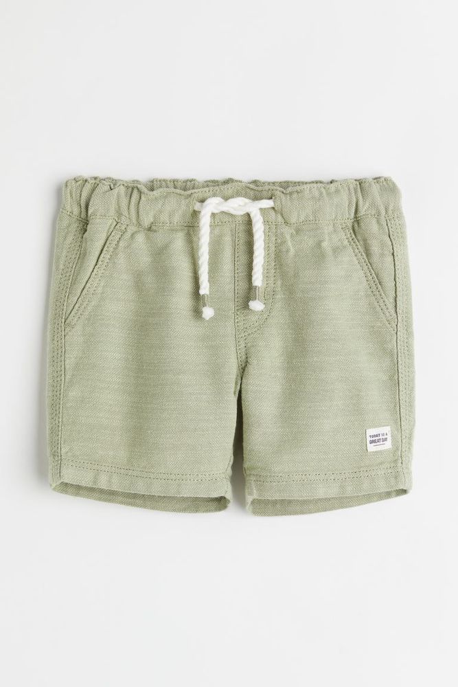 Slub-weave Shorts