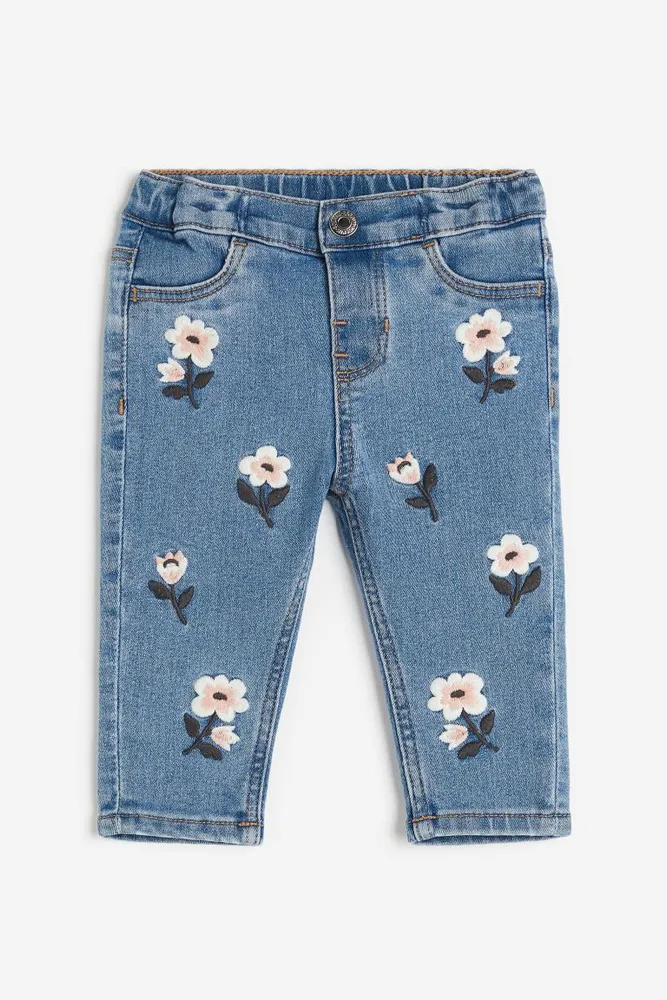 Girls Rose Embroidered Jeans (Kids)
