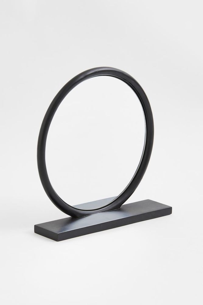 Round Mirror with Shelf