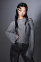 Purl-knit Sweater