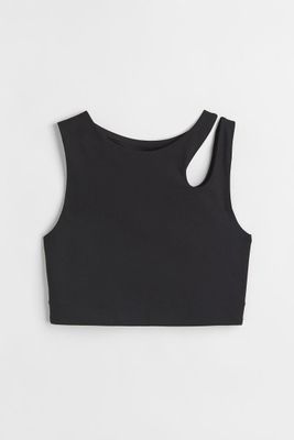Cotton On Body STRAPPY SPORTS CROP - Light support sports bra - black 
