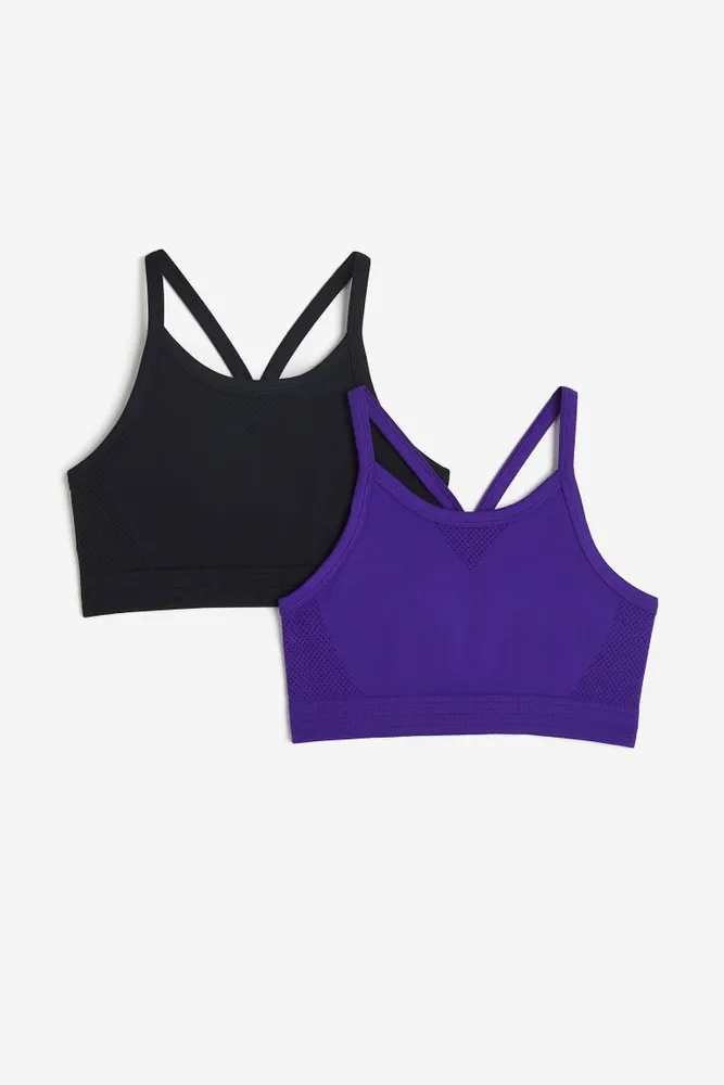 DryMove™ Seamless Sports bra - Black - Ladies