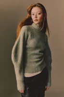 Mohair-blend Rib-knit Sweater