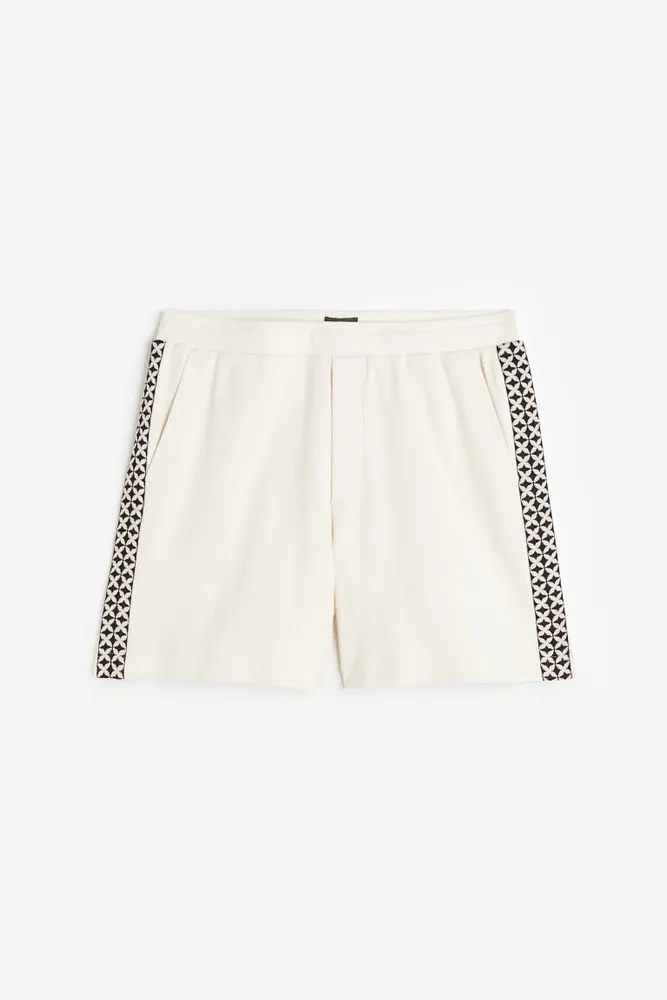 Relaxed Fit Jacquard-weave Shorts
