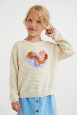Motif-detail Knit Sweater