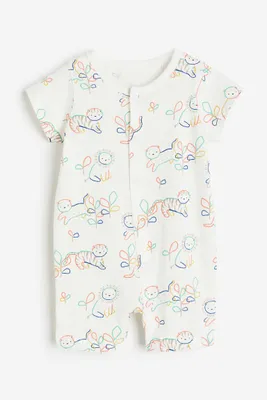 Patterned Pajama Jumpsuit