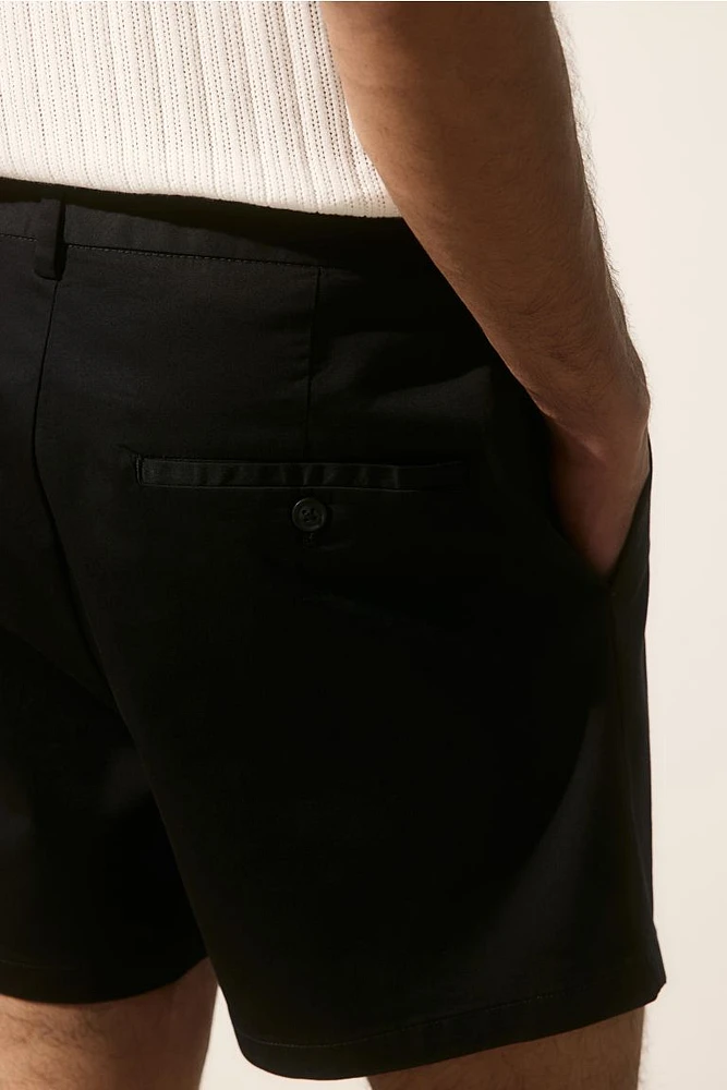 Regular Fit Pleat-detail Shorts