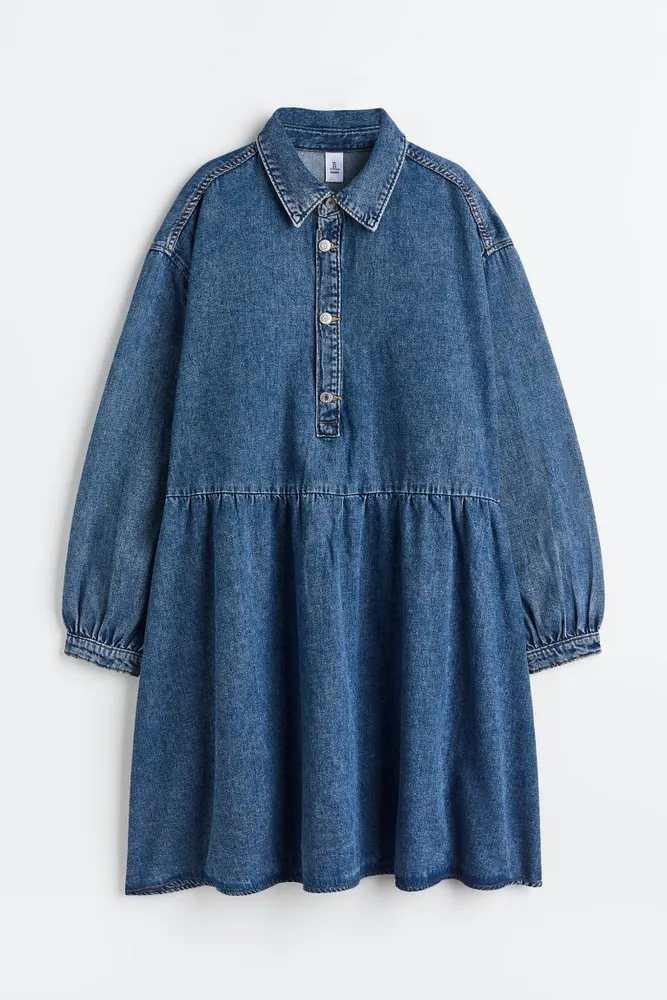 H&M+ Denim Dress with Collar