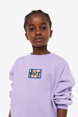 Sweatshirt with Embroidered Detail