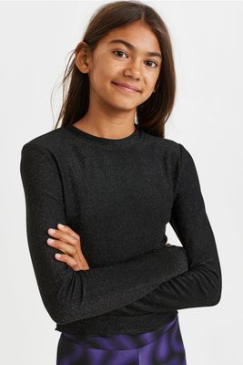 Short Ribbed Cotton Jersey Top