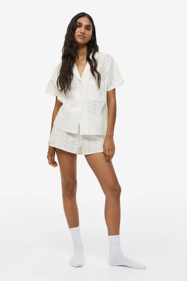 Cotton Heart Pointelle Short Pajama Set