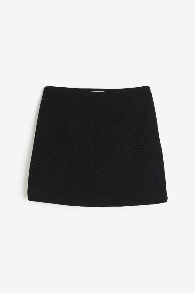 Wool Pencil Skirt - Black