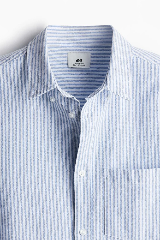 Regular Fit Short-sleeved Oxford Shirt