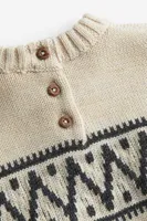 Suéter en tejido jacquard con lana merino