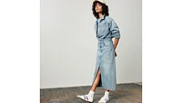 Denim Midi Shirt Dress