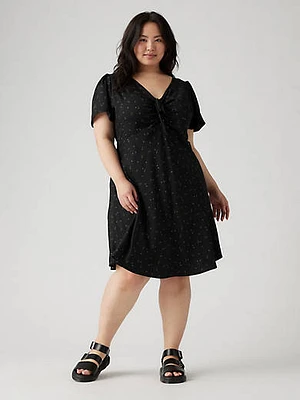 Delray Short Sleeve Mini Dress (Plus Size)