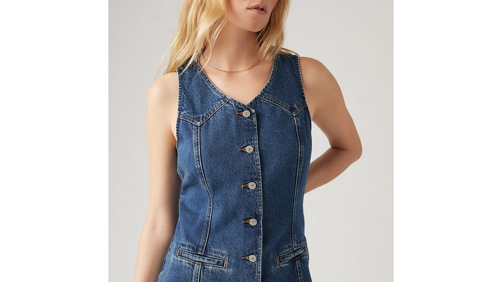 Longline Denim Vest