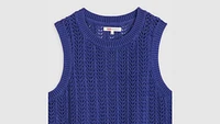 Sunrise Cotton Linen Crochet Tank Top